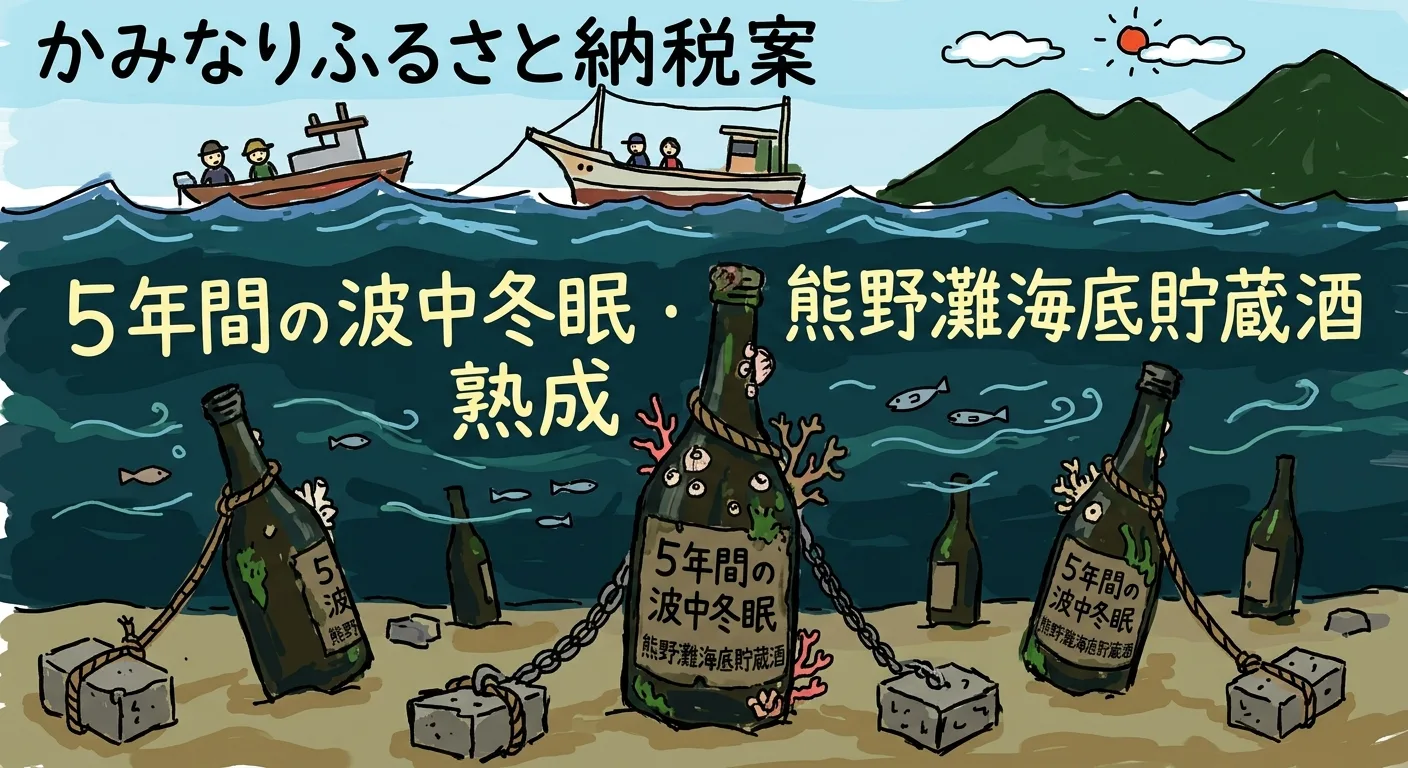 「５年間の波中冬眠」熟成・熊野灘海底貯蔵酒